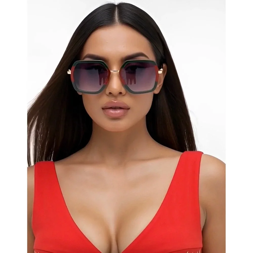 Novelty Sunglasses Oversized Square Sunglasses Women‎ Vintage Sunglass Fashion